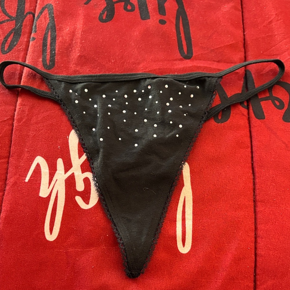 Victoria's Secret Black Panties with bling